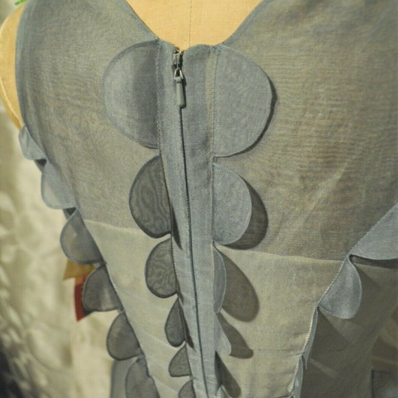 NWT CHRISTOPHER KANE Silk Organza Scallop Dress - Picture 5 of 9